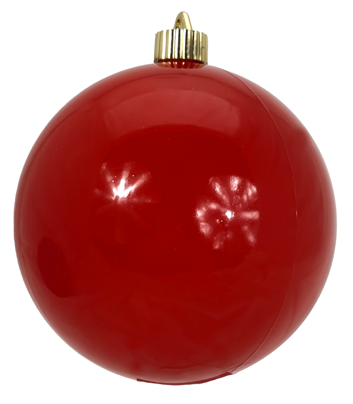 Christmas By Krebs Ornament, Commercial Shatterproof UV Resistant Plastic Christmas Ball Decoration (Ladybug Red, 6 inch (150mm))