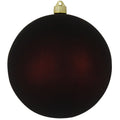 Christmas By Krebs 8" (200mm) Velvet Cowboy Brown [1 Piece] Solid Commercial Grade Indoor and Outdoor Shatterproof Plastic, UV and Water Resistant Ball Ornament Decorations