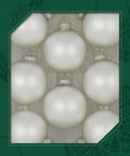Christmas By Krebs Made in The USA Designer Seamless Glass Christmas Ball Ornaments, 2 5/8" (67mm), 8 Pieces (Velvet Silver Pearl)