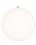 Christmas By Krebs 12" (300mm) Shiny Pure White [1 Piece] Solid Commercial Grade Indoor and Outdoor Shatterproof Plastic, UV and Water Resistant Ball Ornament Decorations
