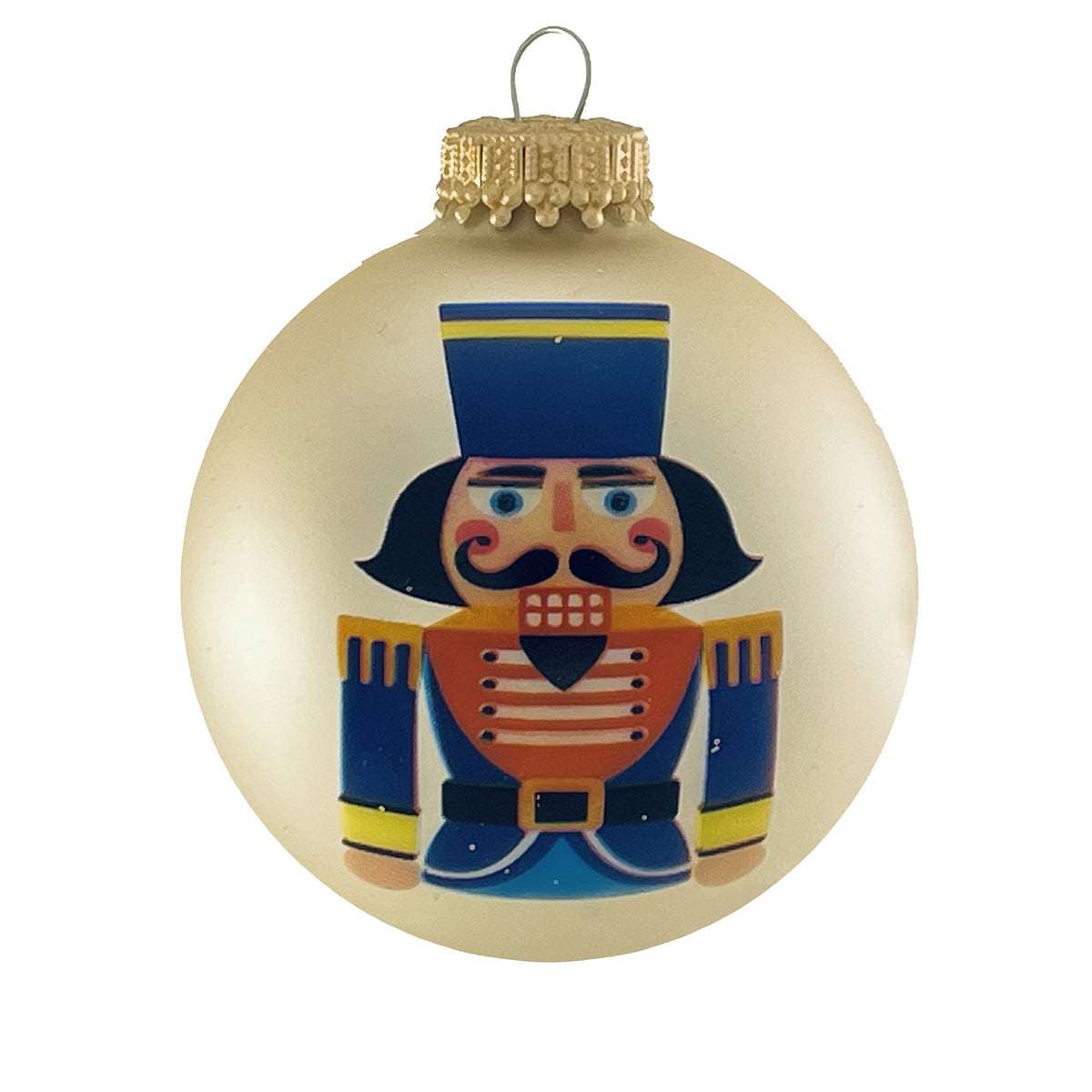 Christmas Tree Ornaments - 67mm/2.625" Decorated Glass Baubles from Christmas By Krebs - Handcrafted Seamless Hanging Holiday Decor for Trees - Set of 4