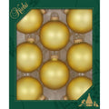 Christmas By Krebs Made in The USA Designer Seamless Glass Christmas Ball Ornaments, 2 5/8" (67mm), 8 Pieces (Velvet Gold)