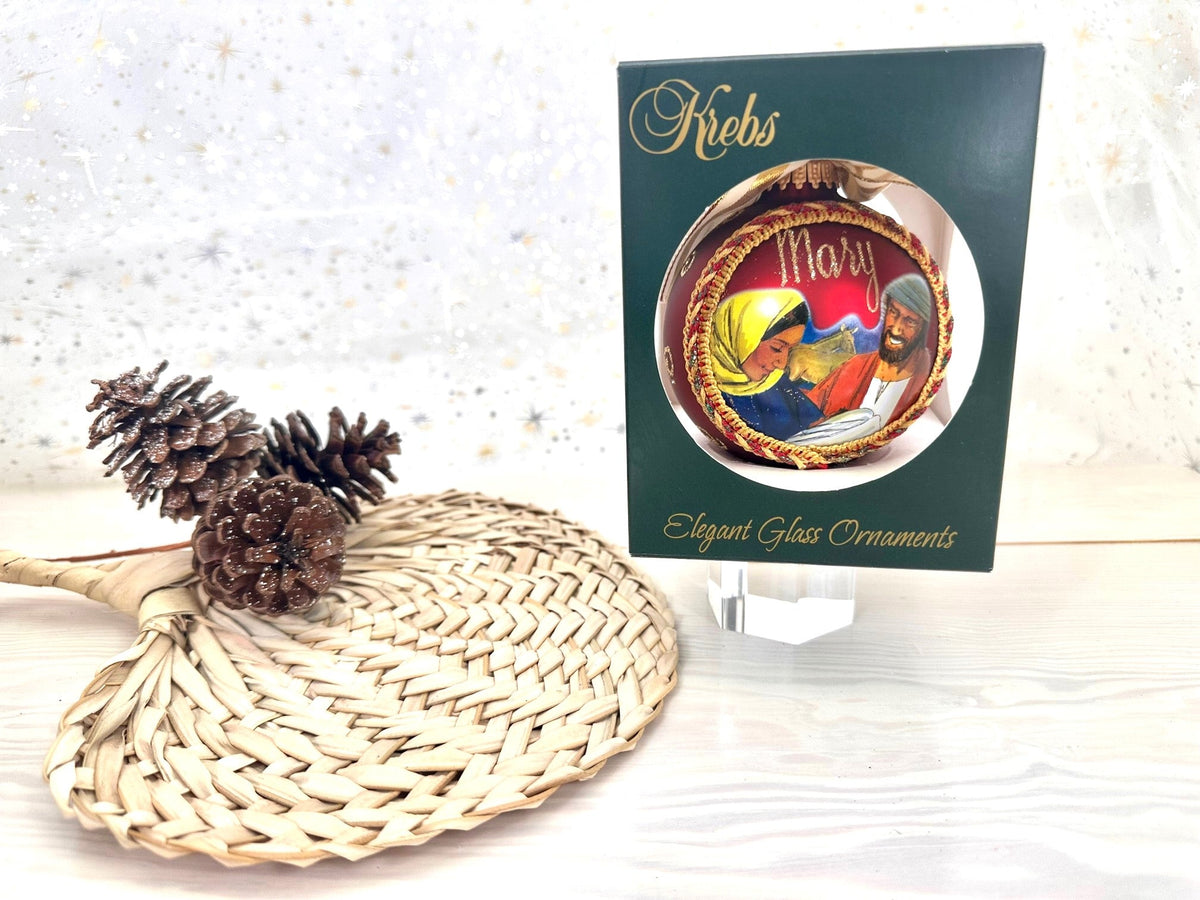 3 1/4" Collectable Bible Hero Glass Ornament Made in USA | Hugs Special Occasions Keepsake Gifts |  (Bible Hero Mary)