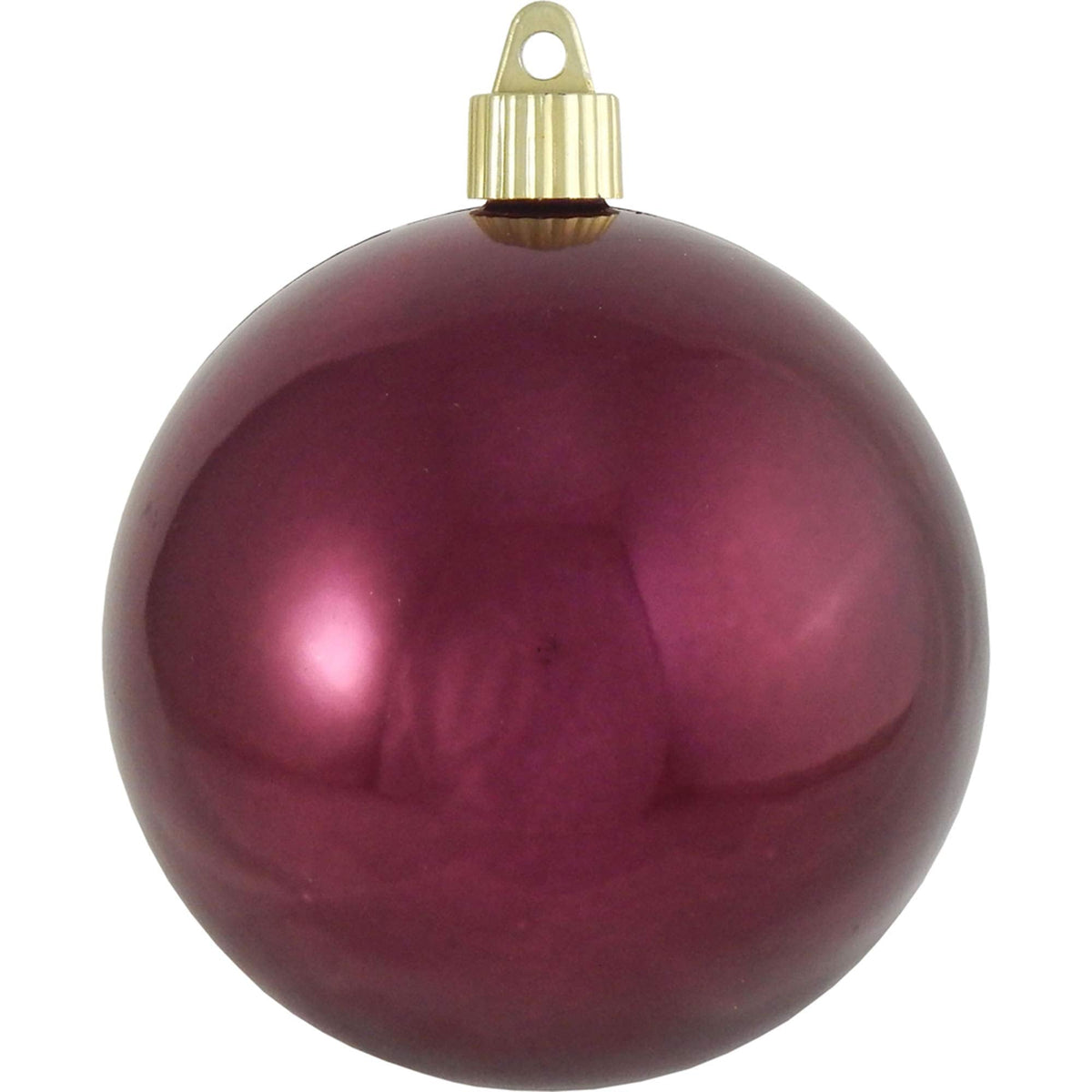 Christmas By Krebs 4" (100mm) Shiny Merlot Red [4 Pieces] Solid Commercial Grade Indoor and Outdoor Shatterproof Plastic, UV and Water Resistant Ball Ornament Decorations