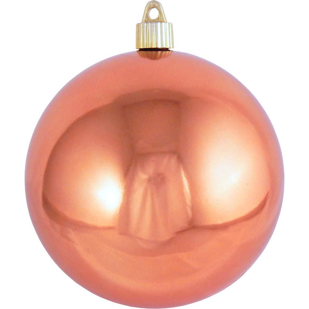 Christmas By Krebs Ornament, Large Commercial Grade Indoor and Outdoor Shatterproof Plastic, UV and Water Resistant Ball Ornament Decorations (Shiny Two Cents Copper, 4 3/4 inch (120mm))