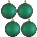 Christmas By Krebs Ornament, Large Commercial Grade Indoor and Outdoor Shatterproof Plastic, UV and Water Resistant Ball Ornament Decorations (Velvet Shamrock Green, 4 3/4 inch (120mm))