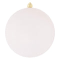 Christmas By Krebs 10" (250mm) Snowball White Glitter [1 Piece] Solid Commercial Grade Indoor and Outdoor Shatterproof Plastic, Water Resistant Ball Ornament Decorations