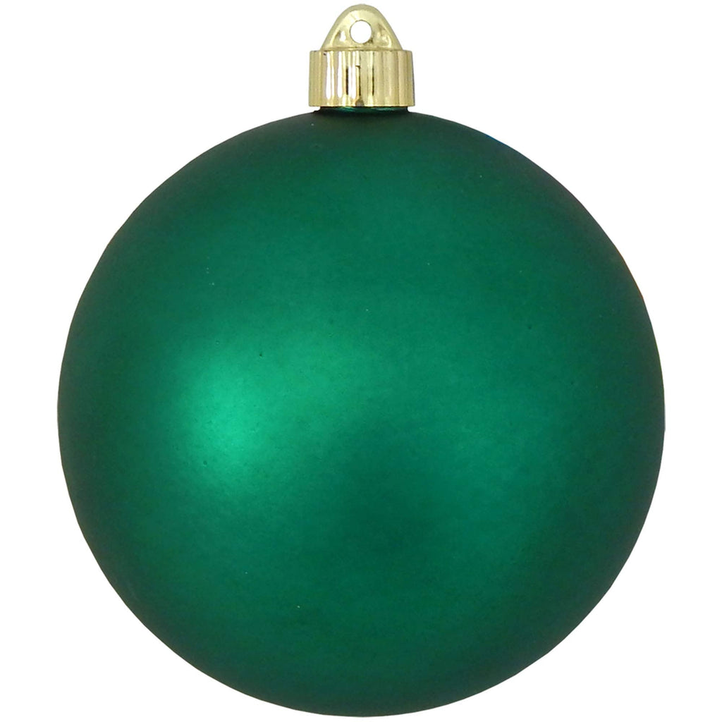 Christmas By Krebs 6" (150mm) Velvet Shamrock Green [2 Pieces] Solid Commercial Grade Indoor and Outdoor Shatterproof Plastic, UV and Water Resistant Ball Ornament Decorations